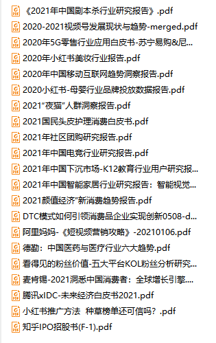 2021百大行業(yè)報告資源_免費領(lǐng)取