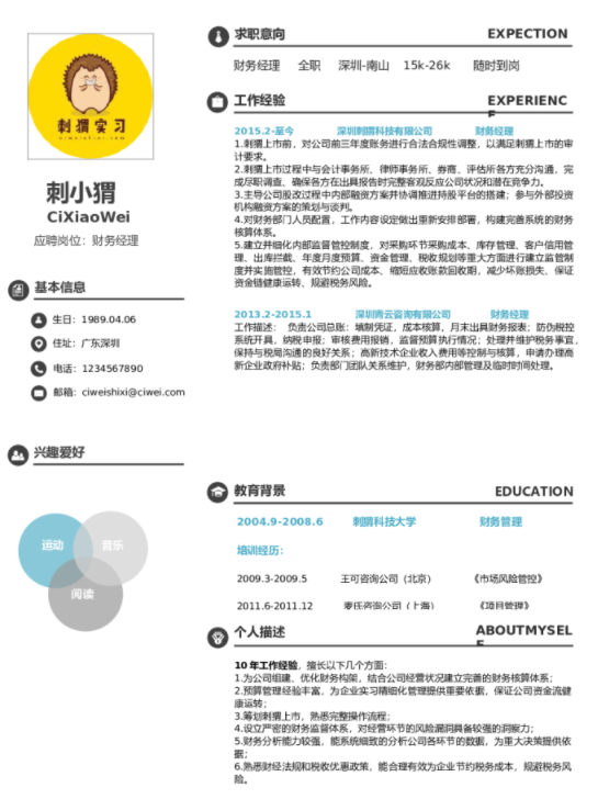 福昕云模板告訴你簡歷的基本結(jié)構(gòu)：簡歷由哪幾部分組成